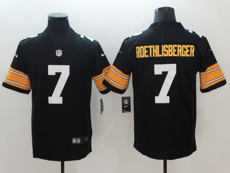 Men's Pittsburgh Steelers #7 Ben Roethlisberger Black Jersey